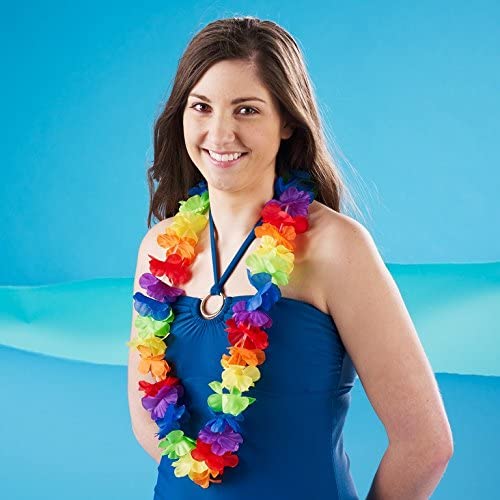 Hawaiian Lei Rainbow by Amscan only at  TeeJayTraders.com - Image 3