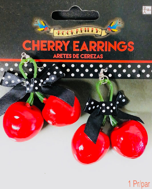 Cherry Earrings by Amscan only at  TeeJayTraders.com