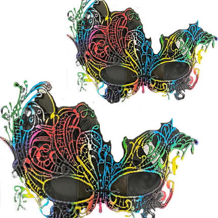 Rainbow Lace Mask by Amscan only at  TeeJayTraders.com