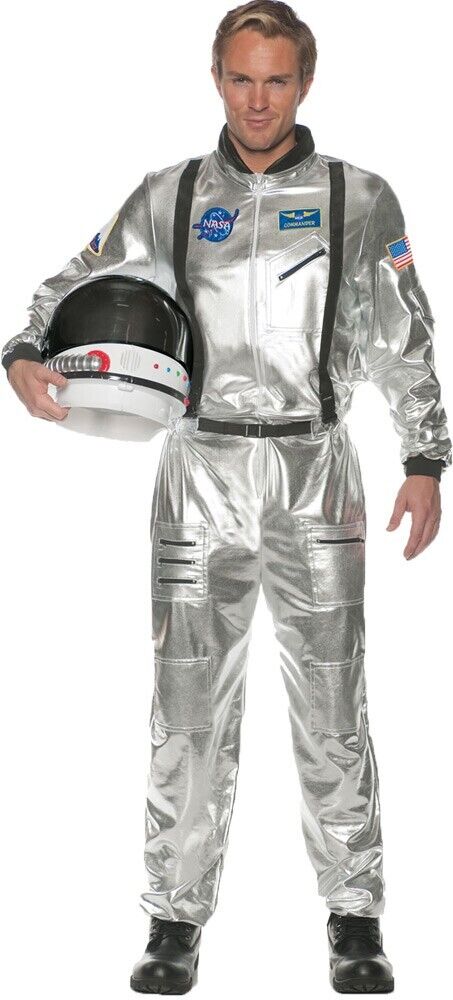 Silver Astronaut Jumpsuit Men Costume by Underwraps Costumes only at  TeeJayTraders.com