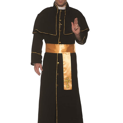 Adult Mens Religious Priest Deluxe Costume Black by Underwraps only at  TeeJayTraders.com