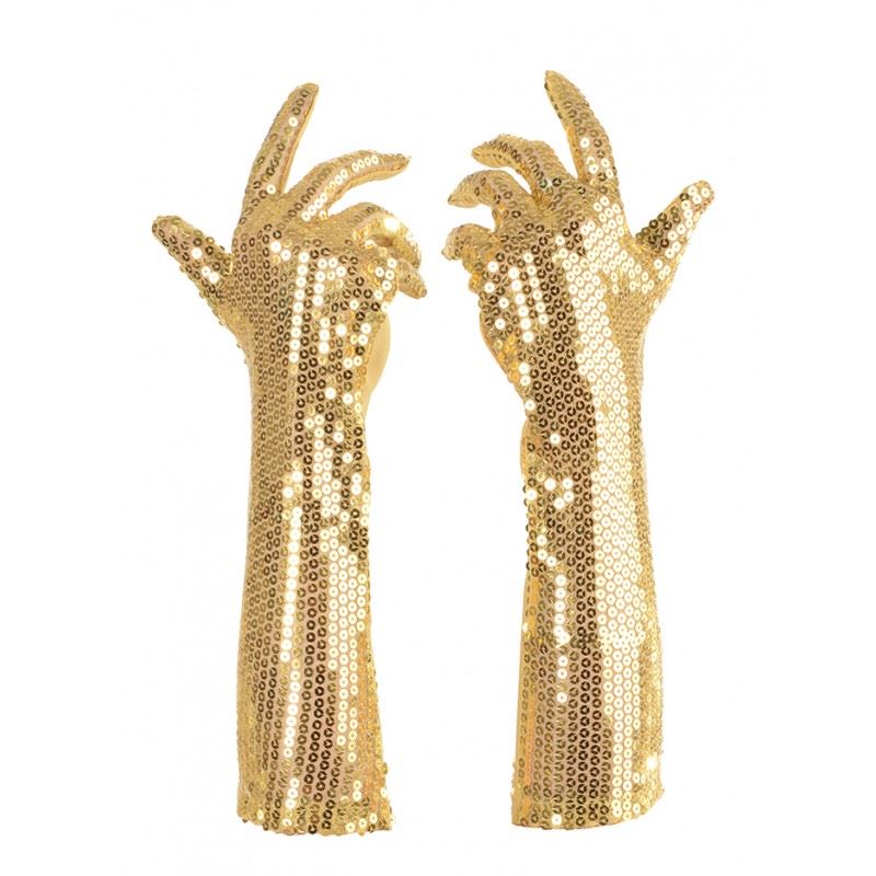 Gold Sequin Gloves Adult by Underwraps Costumes only at  TeeJayTraders.com