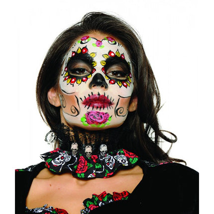 Day Of The Dead Choker by Underwraps Costumes only at  TeeJayTraders.com