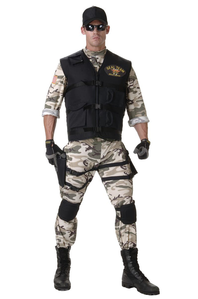 Seal Team Men Army Costume by Underwraps Costumes only at  TeeJayTraders.com