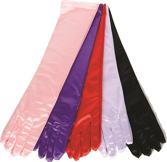 Women Satin Gloves Purple by Underwraps Costumes only at  TeeJayTraders.com