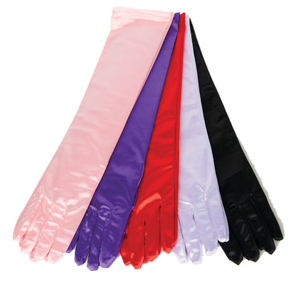 Satin Gloves Black by Underwraps Costumes only at  TeeJayTraders.com