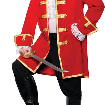 Red Pirate Captain Men Costume by Underwraps Costumes only at  TeeJayTraders.com