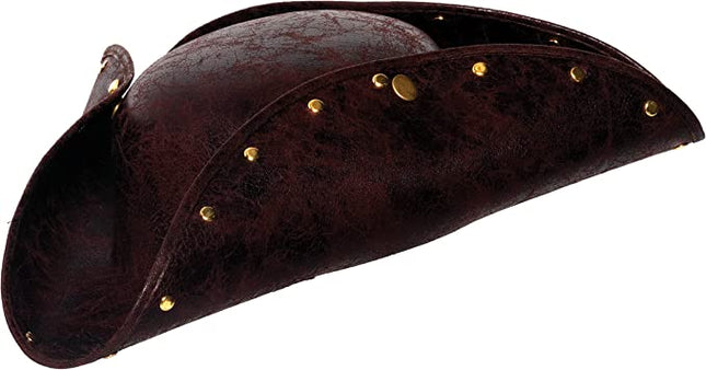 Studded Tri-Corner Hat by Underwraps only at  TeeJayTraders.com