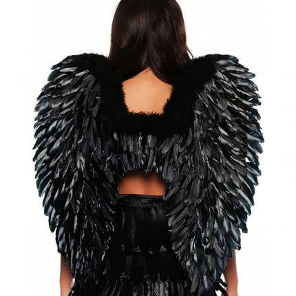 Women Black Feather Angel Wings by Underwraps Costumes only at  TeeJayTraders.com