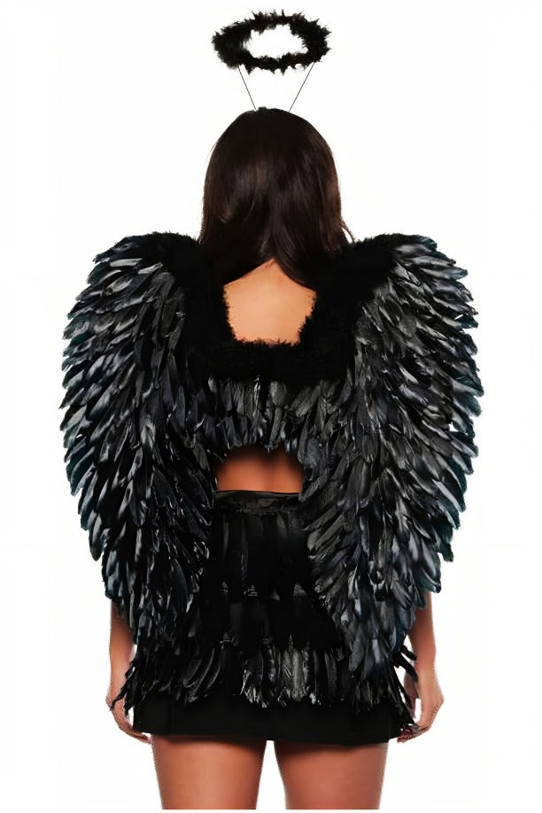 Women Black Feather Angel Wings by Underwraps Costumes only at  TeeJayTraders.com
