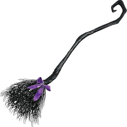 Witch Halloween Broom Black by Underwraps Costumes only at  TeeJayTraders.com