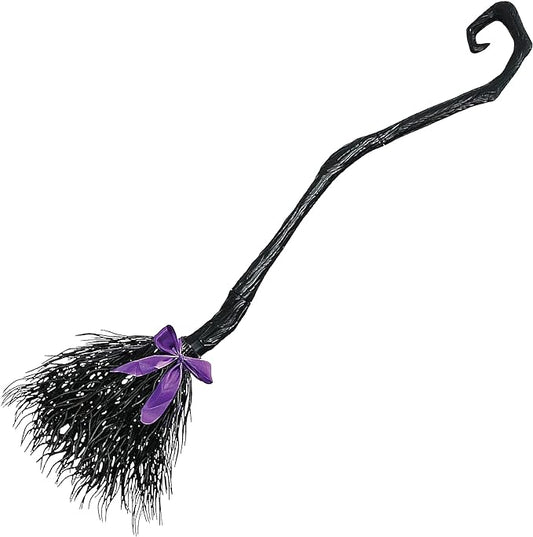 Witch Halloween Broom Black by Underwraps Costumes only at  TeeJayTraders.com